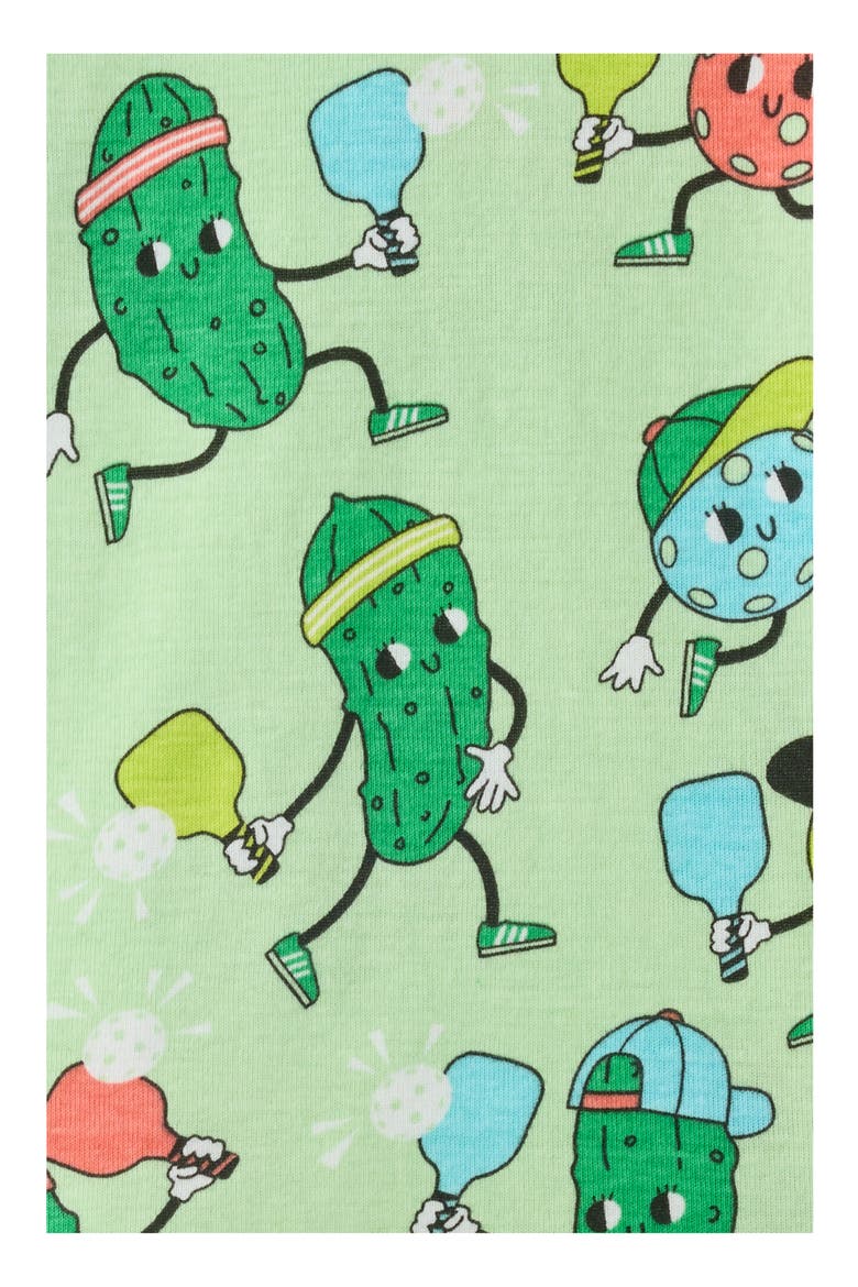 Scout One-Piece Organic Cotton Pajamas, Alternate, color, PICKLE BALLIN'