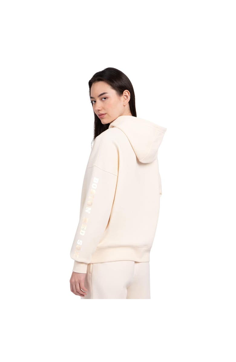 STARTER Women's Starter  Cream Boston Red Sox Pastel Relaxed Hoodie, Alternate, color, Cream