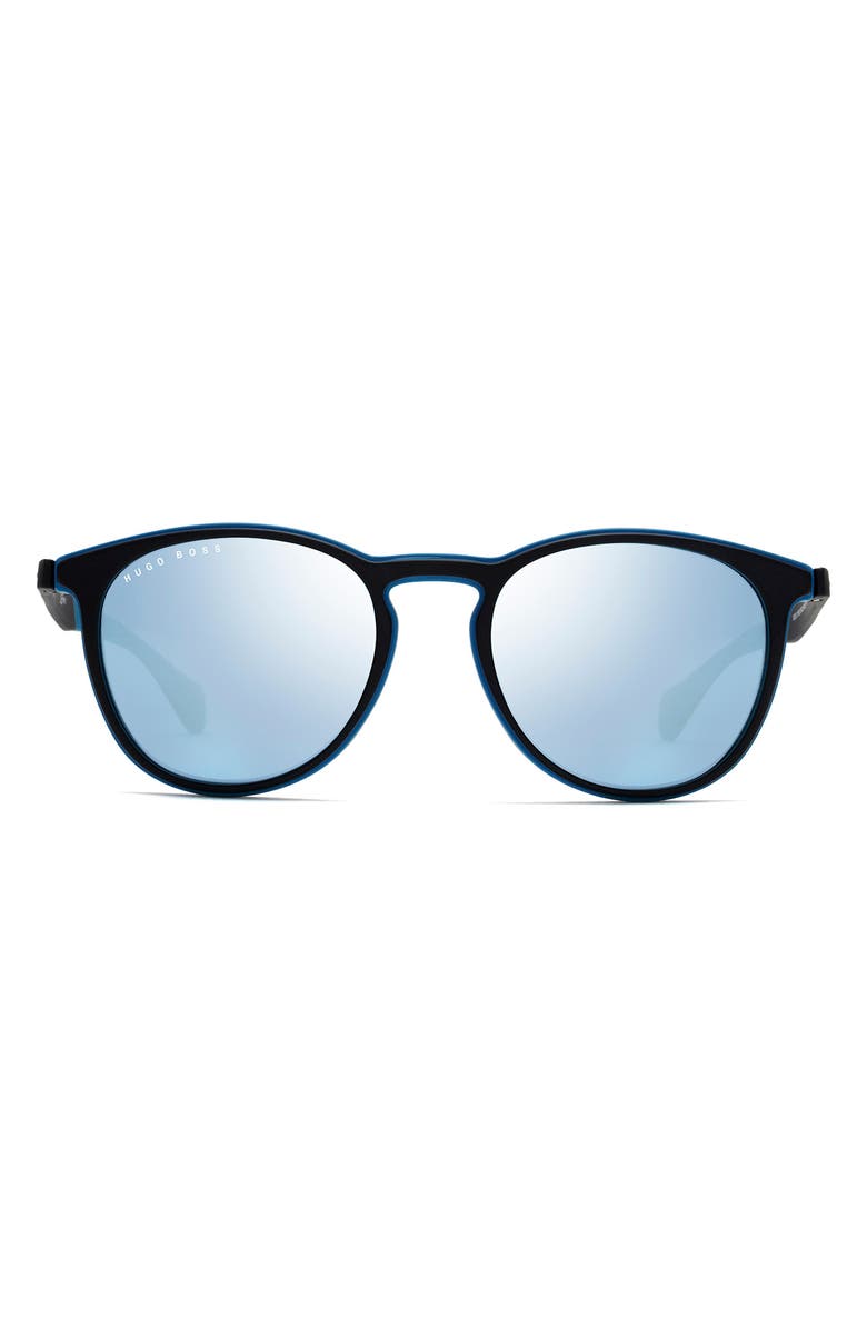 BOSS 54mm Polarized Round Sunglasses, Main, color,