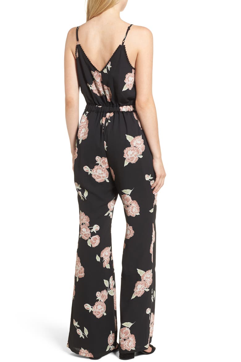 Felissa Strappy Jumpsuit, Alternate, color, BLACK