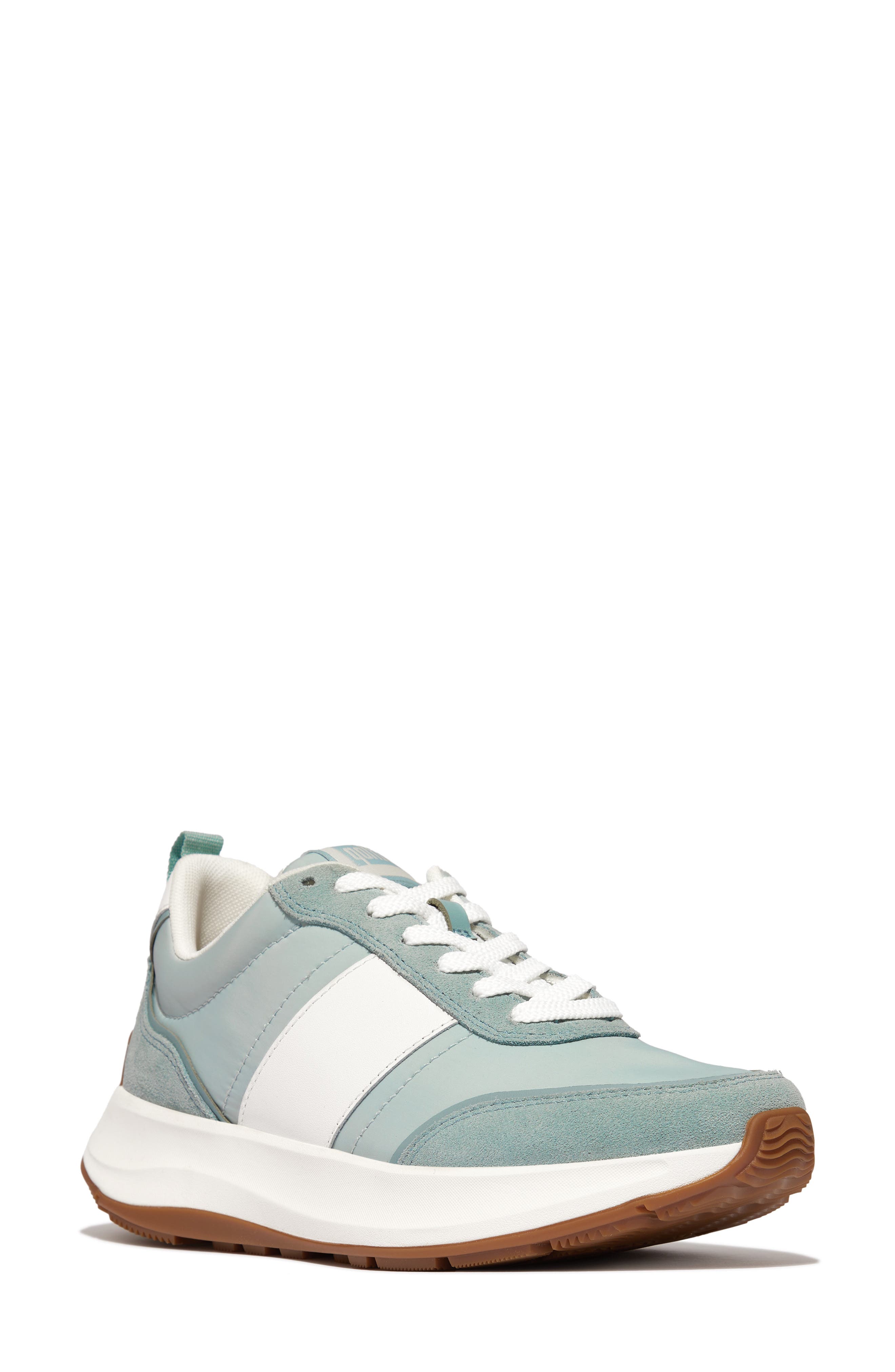 FitFlop F-Mode Sneaker in Mint Blue Mix 