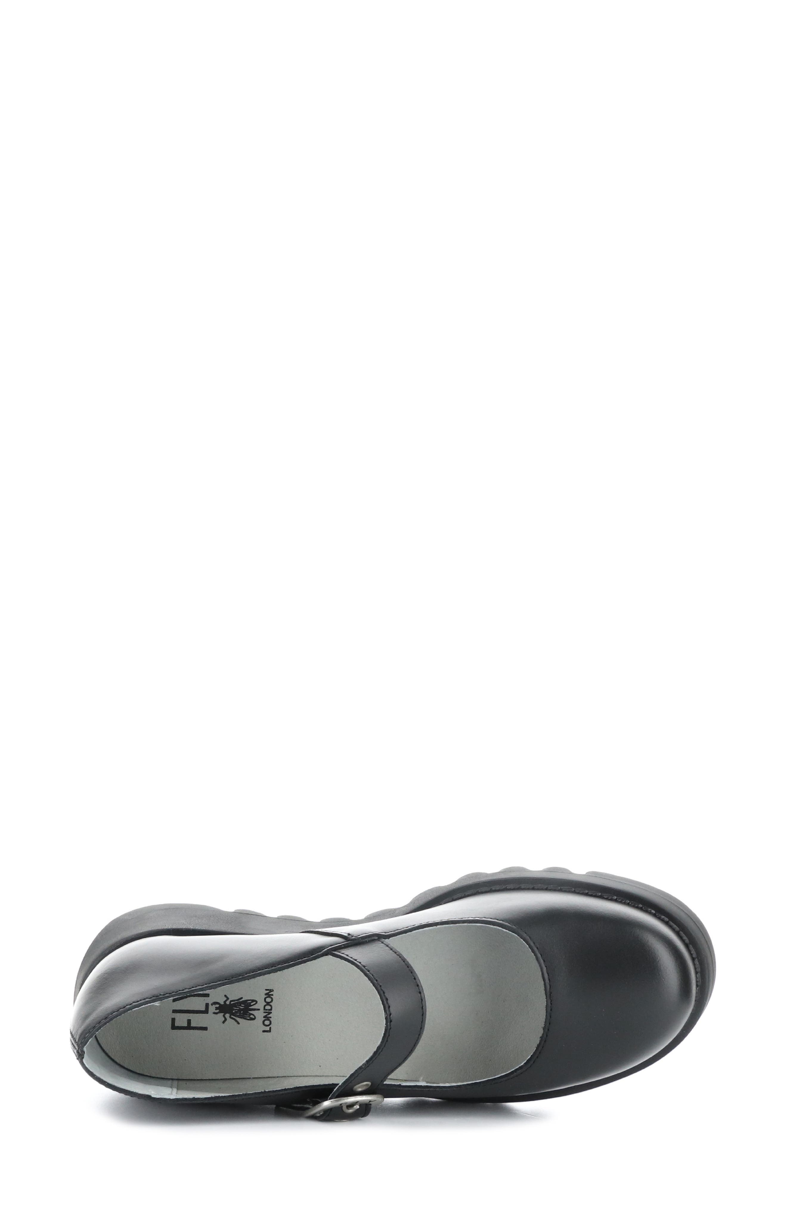 Fly London Samp Mary Jane Loafer, Alternate, color, Black Rug