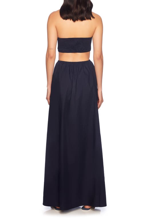 Susana Monaco Drop Waist Strapless Poplin Maxi Dress