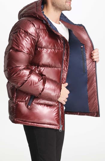 Quilted Puffer Hooded Mid Length Jacket