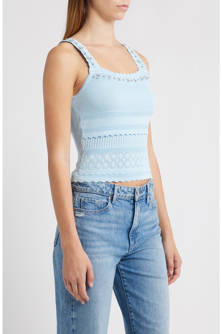 Embellished Knit Camisole, Alternate, color, BLUE