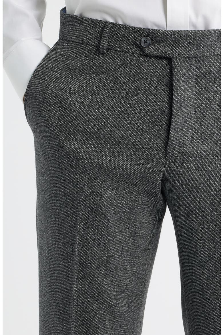 Covert Stretch Worsted Wool Twill Dress Pants, Alternate, color, MED GREY
