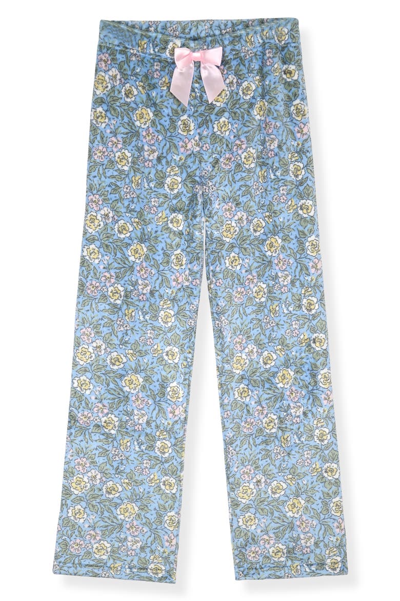 Kids' 2-Pack Fleece Pajama Pants with Socks, Alternate, color, BLUE