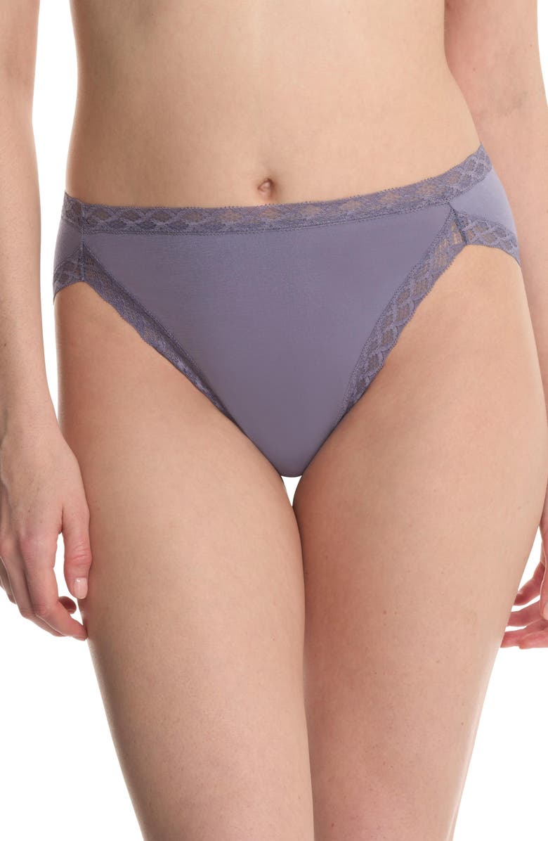 Natori Bliss Cotton French Cut Brief 3-Pack, Alternate, color, Prple Prl/Neon Coral/Twlght Hz