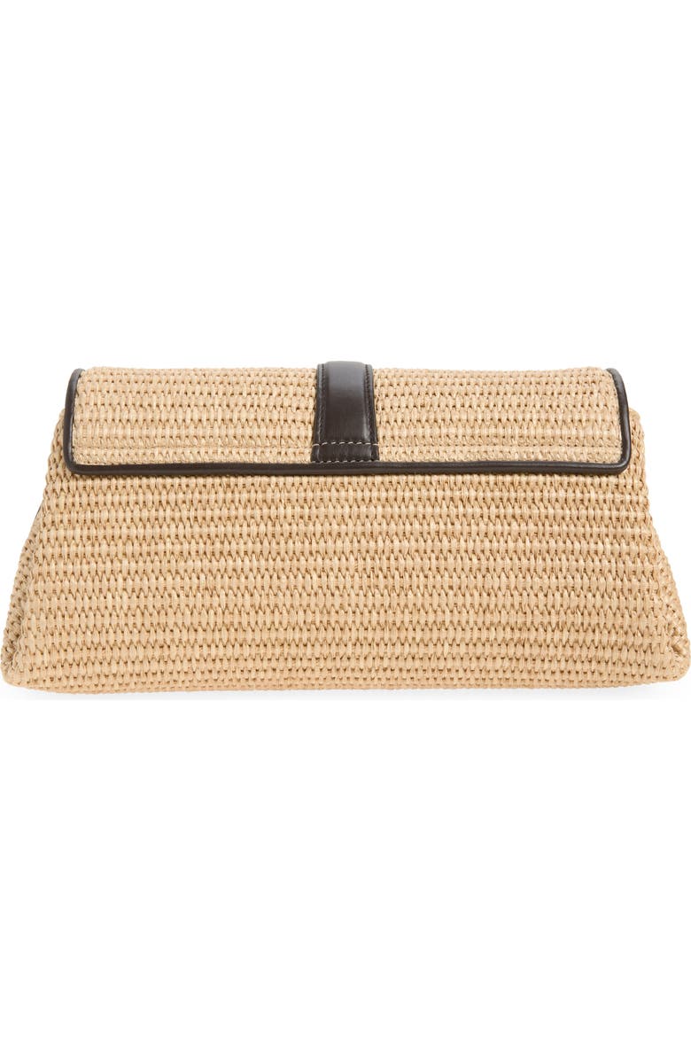 FERRAGAMO Mia Raffia Crossbody Bag, Alternate, color, Naturale Testa Di Moro