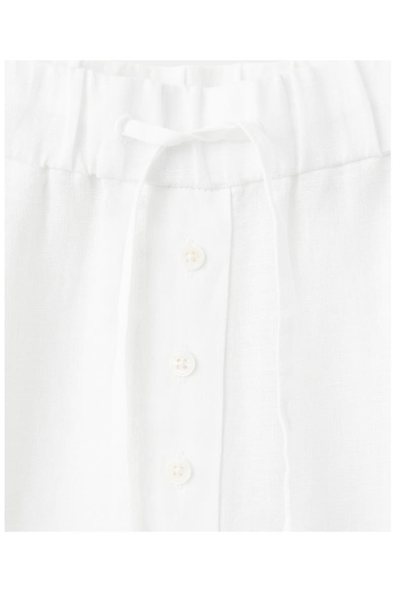Pull-On Wide Leg Linen Pants, Alternate, color, WHITE