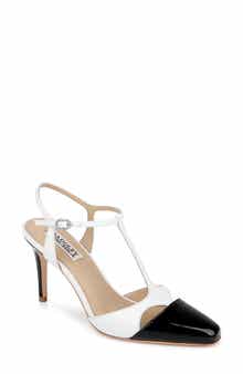 Badgley Mischka Collection Aurelia Ankle Strap Cap Toe Pump