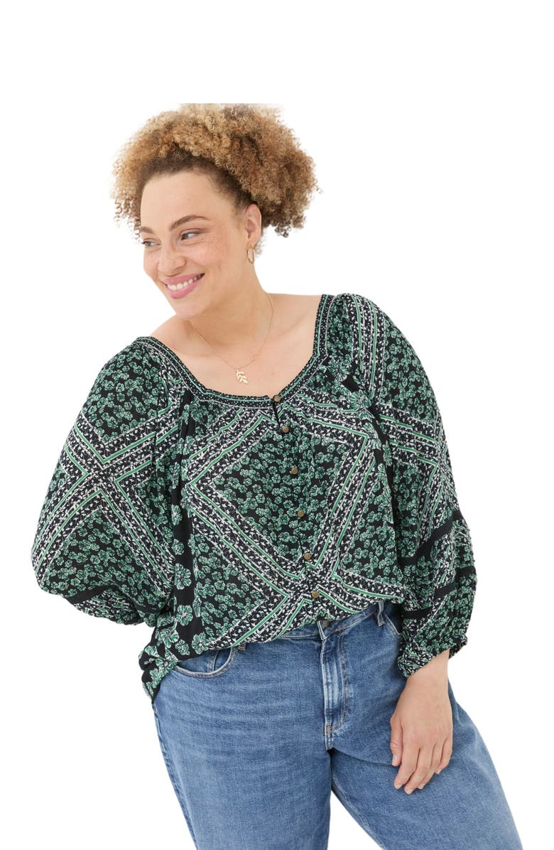 FatFace Women's Plus Size Caitlin Spaced Floral Tunic, Main, color, 