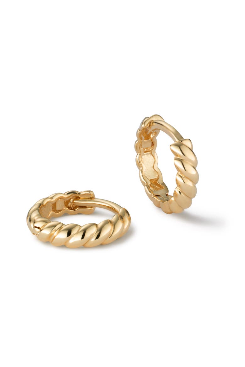 Twisted Hoop Earrings - Gold Twist Hoops, Main, color, Gold