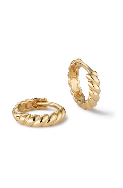 Twisted Hoop Earrings - Gold Twist Hoops