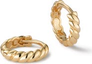 Ana Luisa Twisted Hoop Earrings - Gold Twist Hoops