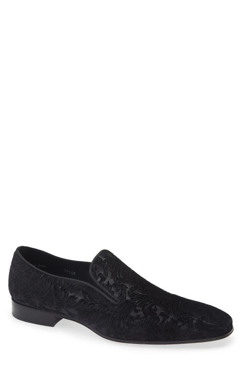 Mezlan Travolta Velvet Loafer In Black