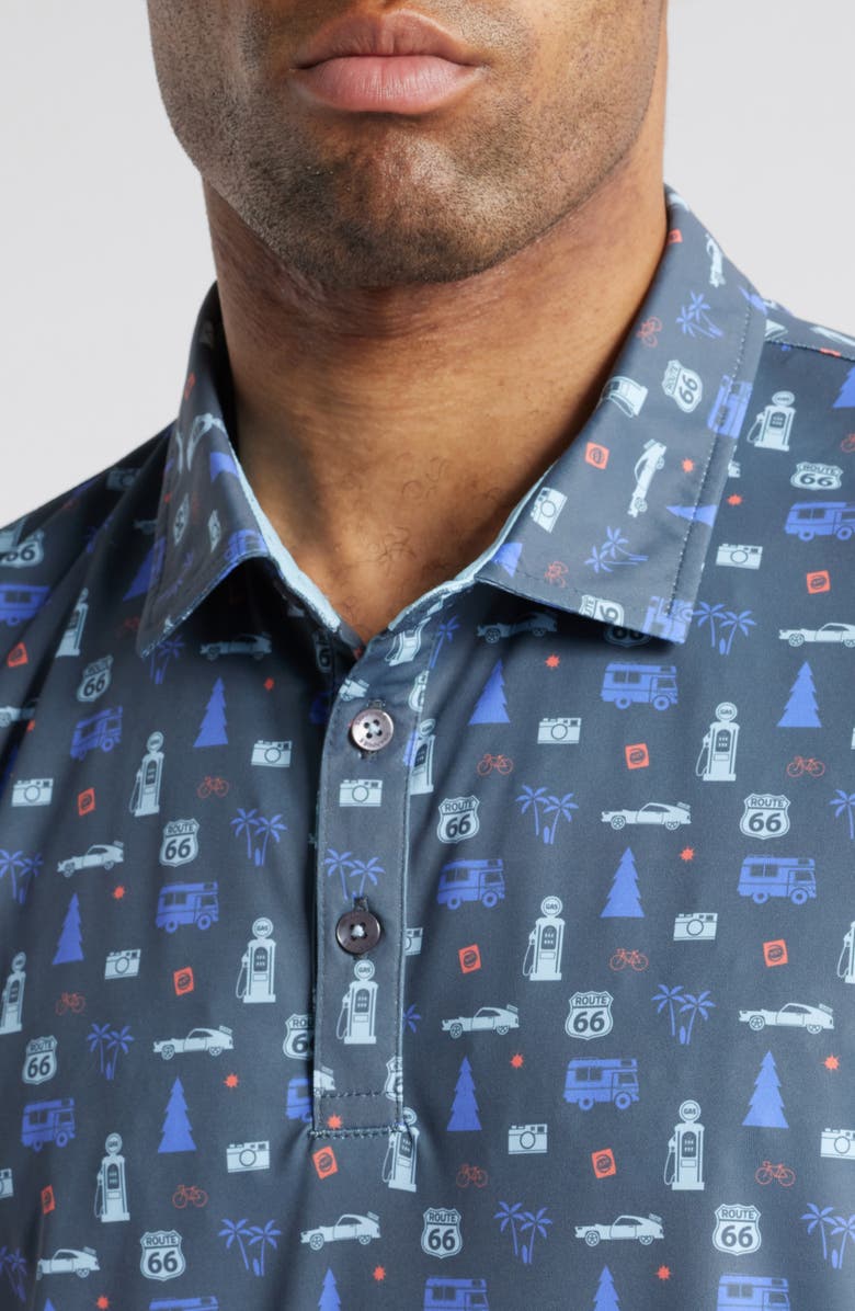 Swannies Adventure Print Golf Polo, Alternate, color, 