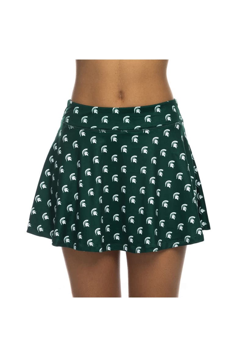 Women's ZooZatz Green Michigan State Spartans All-Over Print Flowy Skort, Main, color, Green