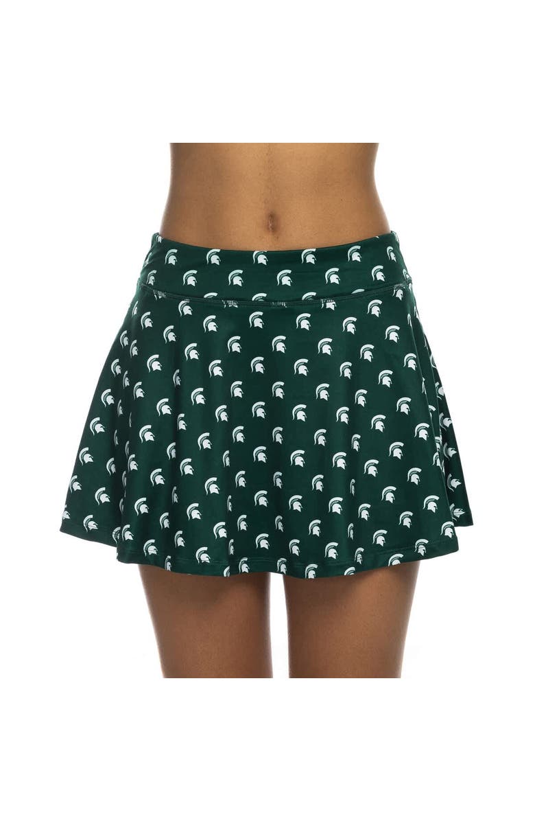 ZOOZATZ Women's ZooZatz Green Michigan State Spartans All-Over Print Flowy Skort, Main, color, Green