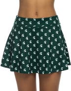 ZOOZATZ Women's ZooZatz Green Michigan State Spartans All-Over Print Flowy Skort