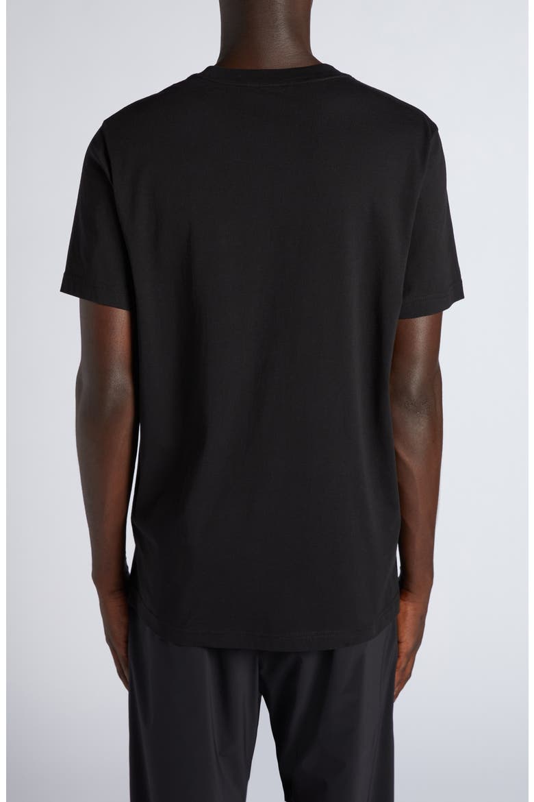 Logo Patch Cotton T-Shirt, Alternate, color, BLACK
