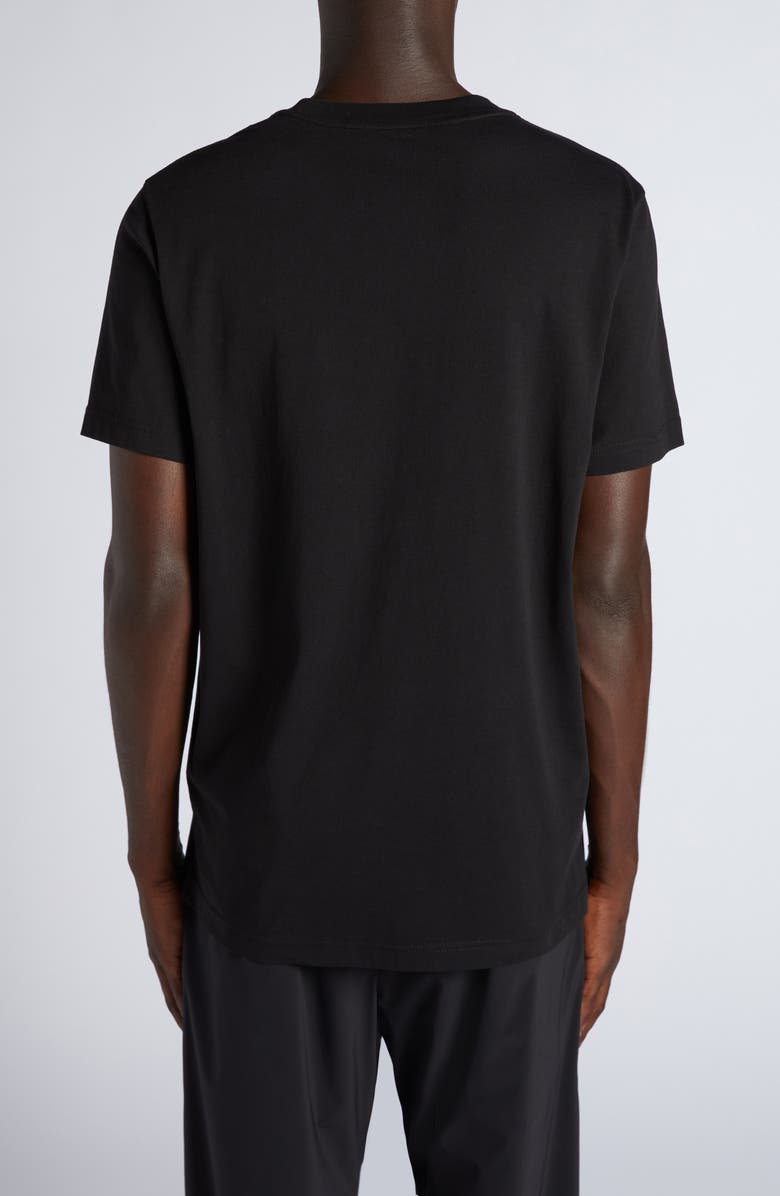 Moncler Logo Patch Cotton T-Shirt, Alternate, color, Black