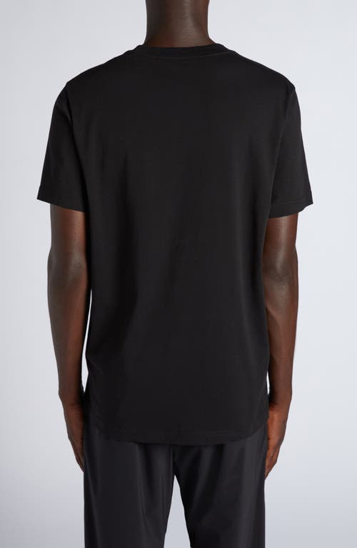 Moncler Logo Patch Cotton T-shirt In Black