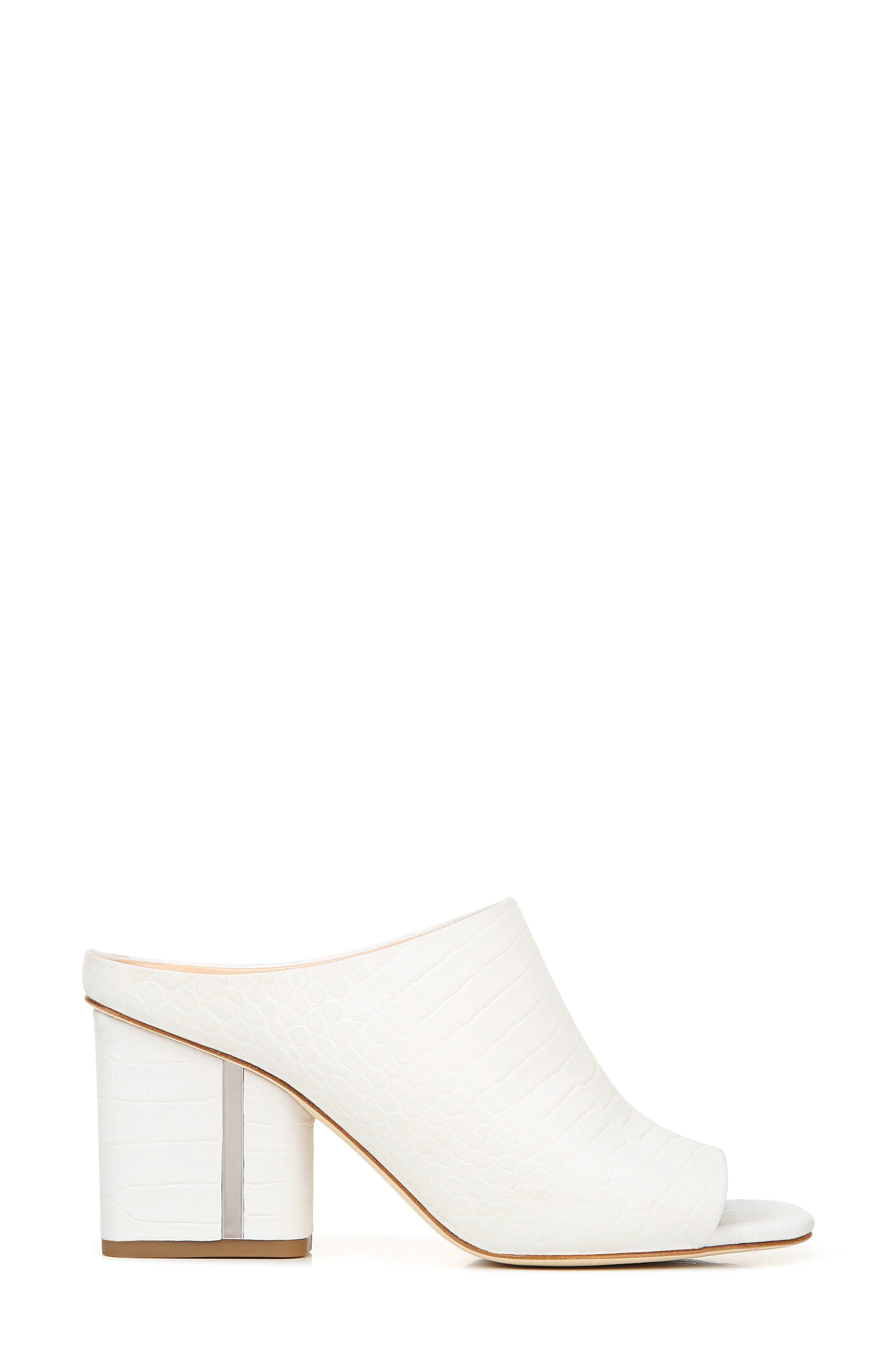 Hennie Block Heel Mule, Alternate, color, MILK NUBUCK LEATHER