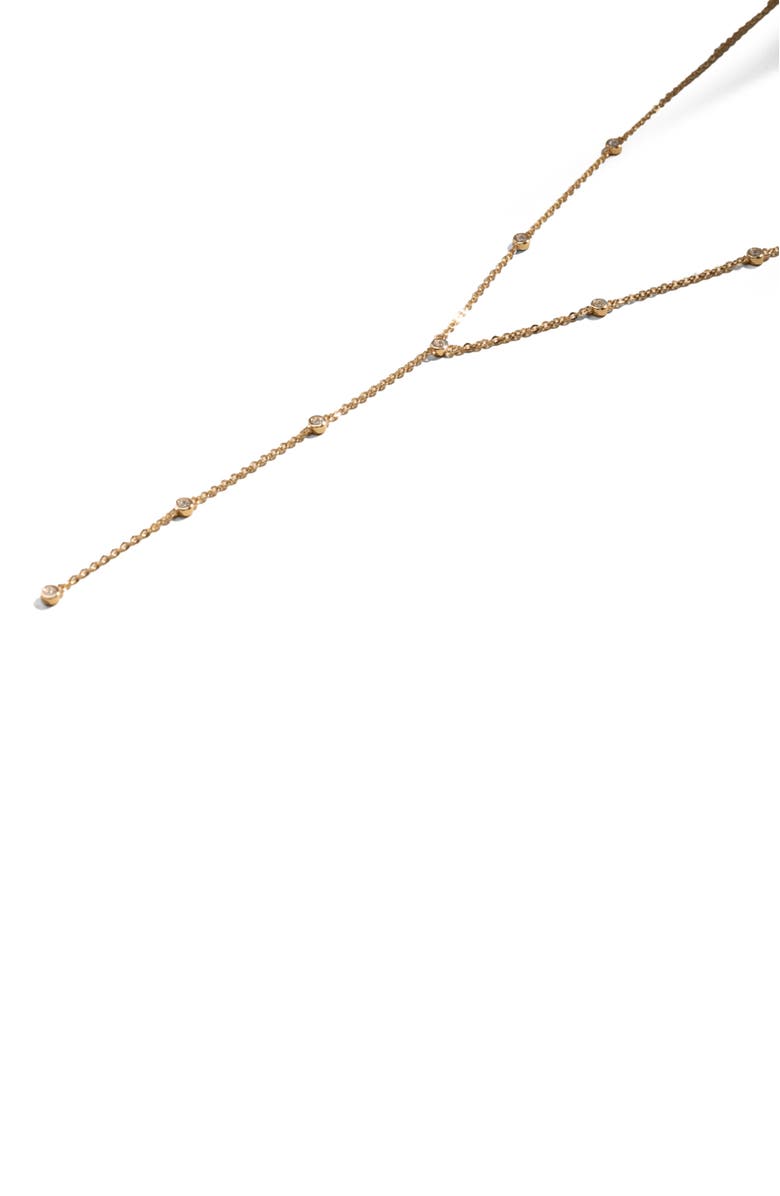 MADE BY MARY CZ Poppy Lariat Necklace, Alternate, color, Gold Vermeil