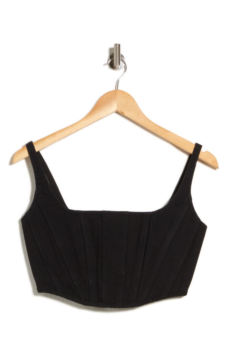 Denim Bustier, Main, color, BLACK