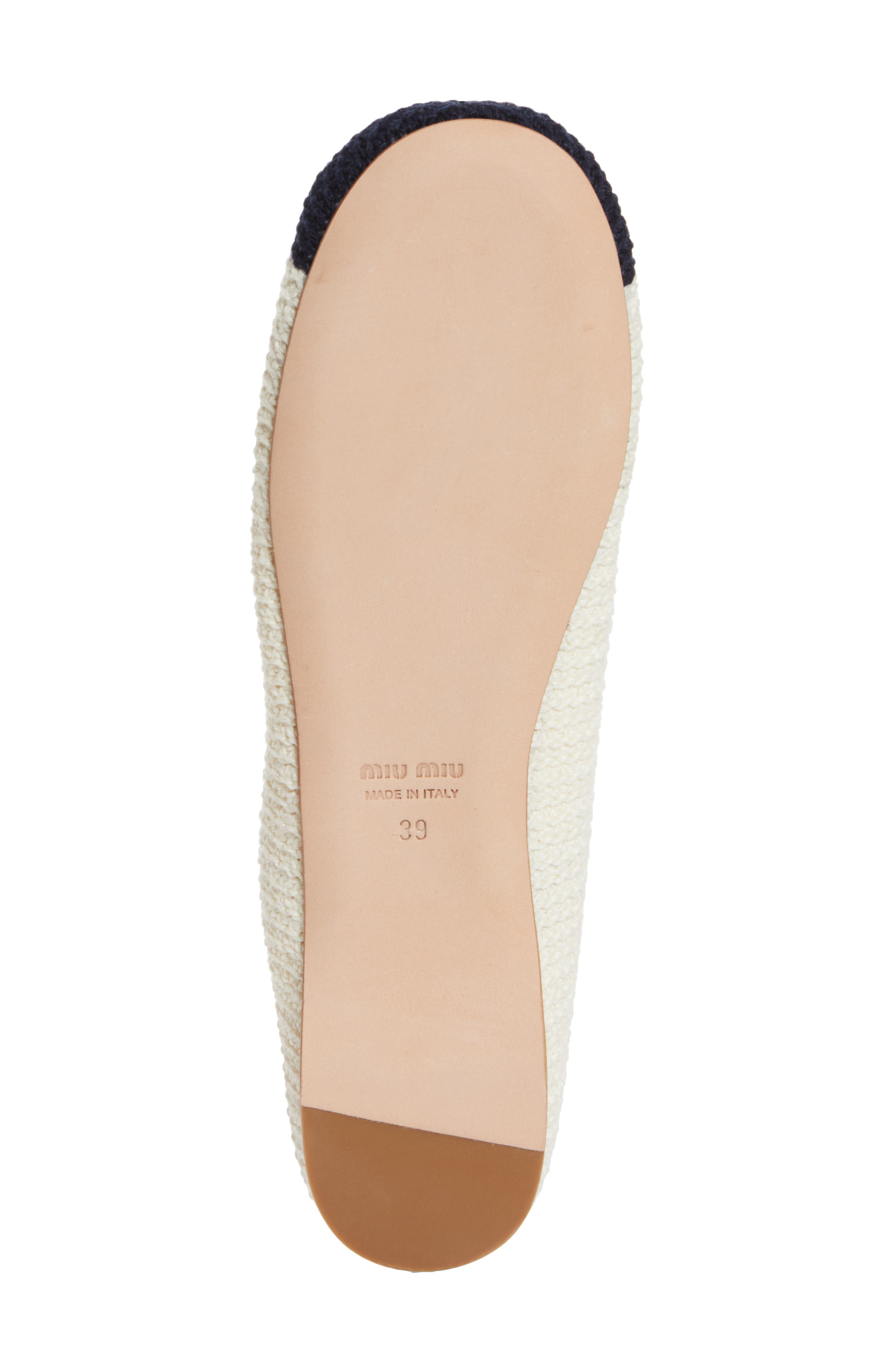 Miu Miu Lea Cap Toe Ballet Flat, Alternate, color, 