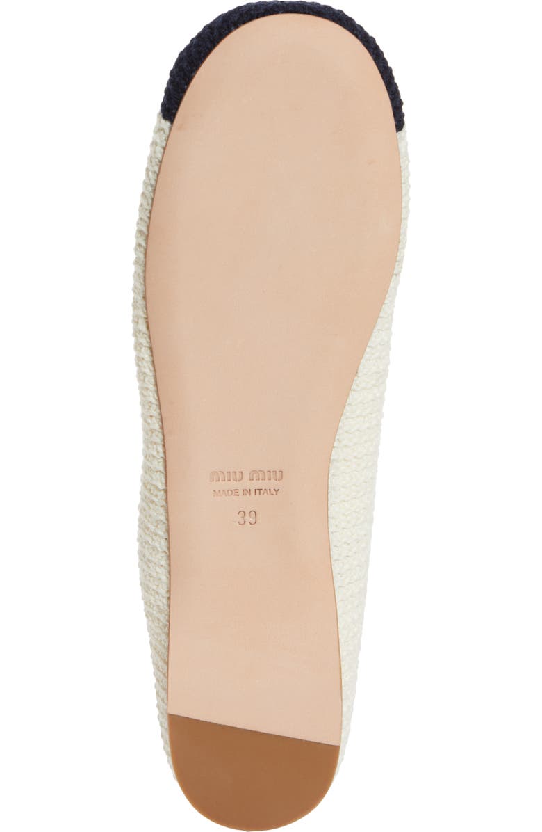 Miu Miu Lea Cap Toe Ballet Flat, Alternate, color,