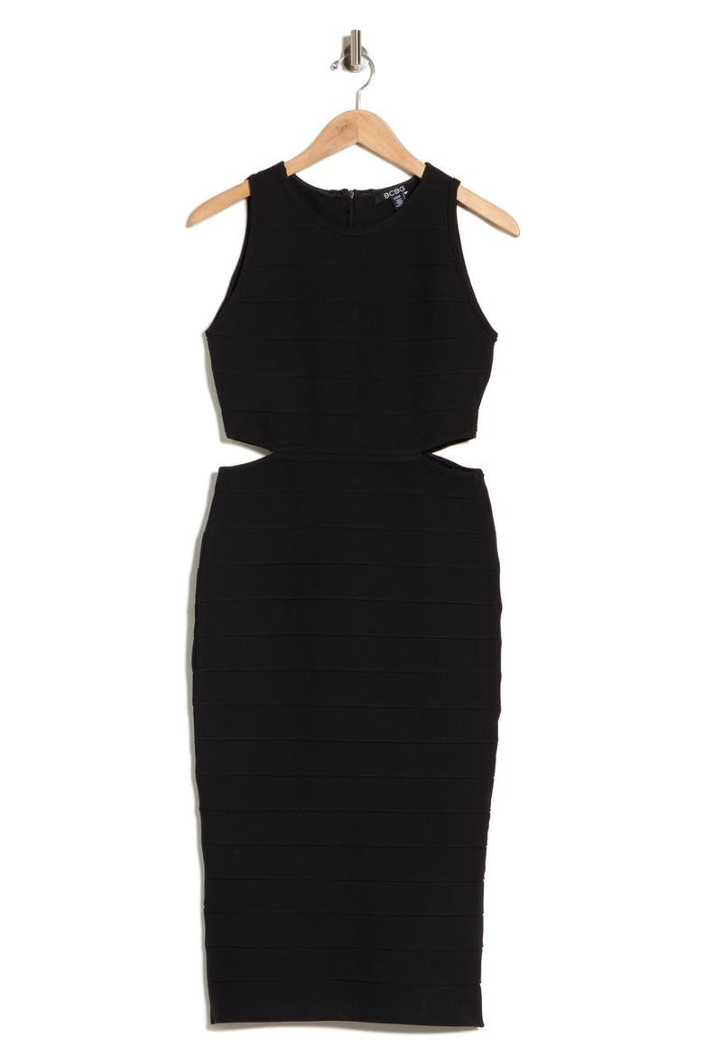 Sleeveless Cutout Dress, Main, color, BLACK