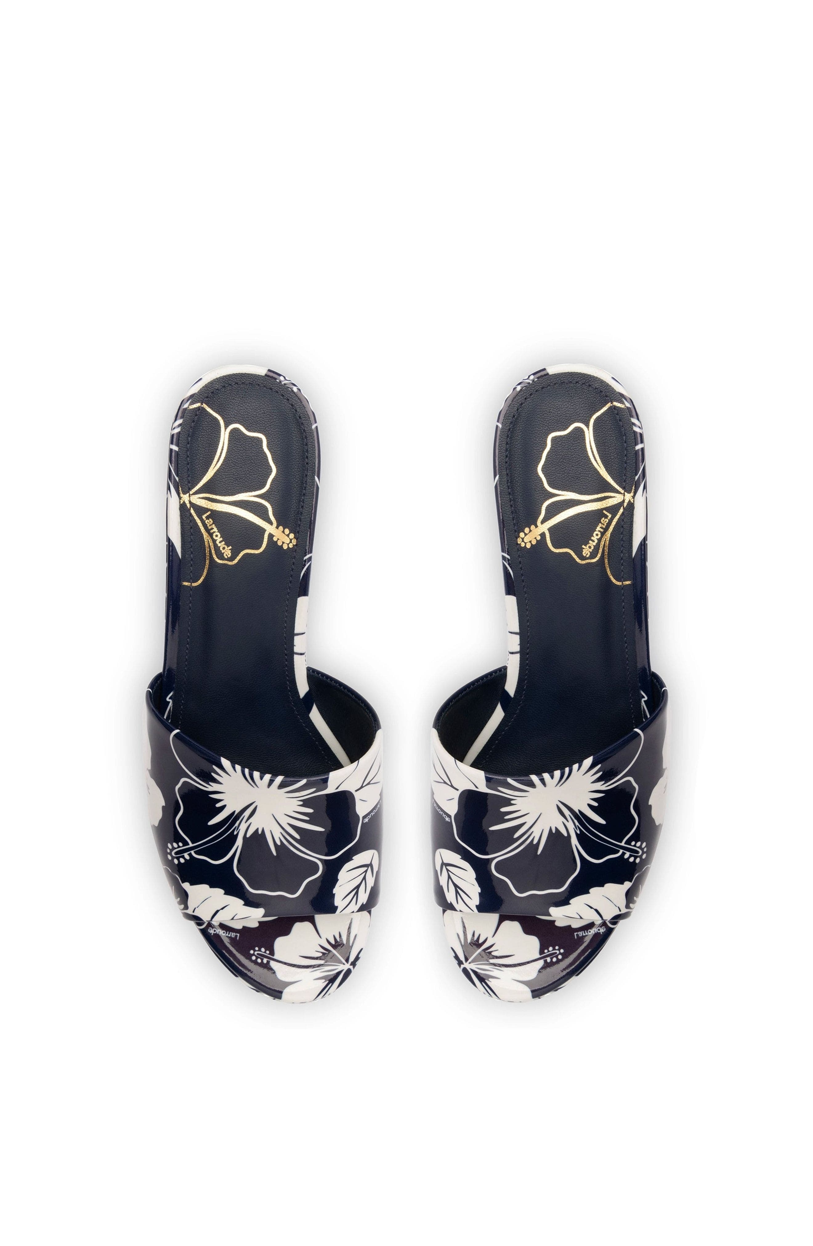 Larroudé Miso Floral Platform Sandal, Alternate, color, 