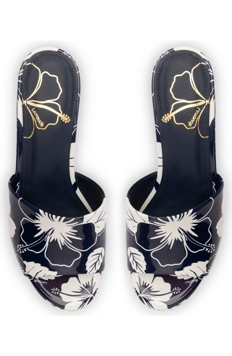Larroudé Miso Floral Platform Sandal, Alternate, color,