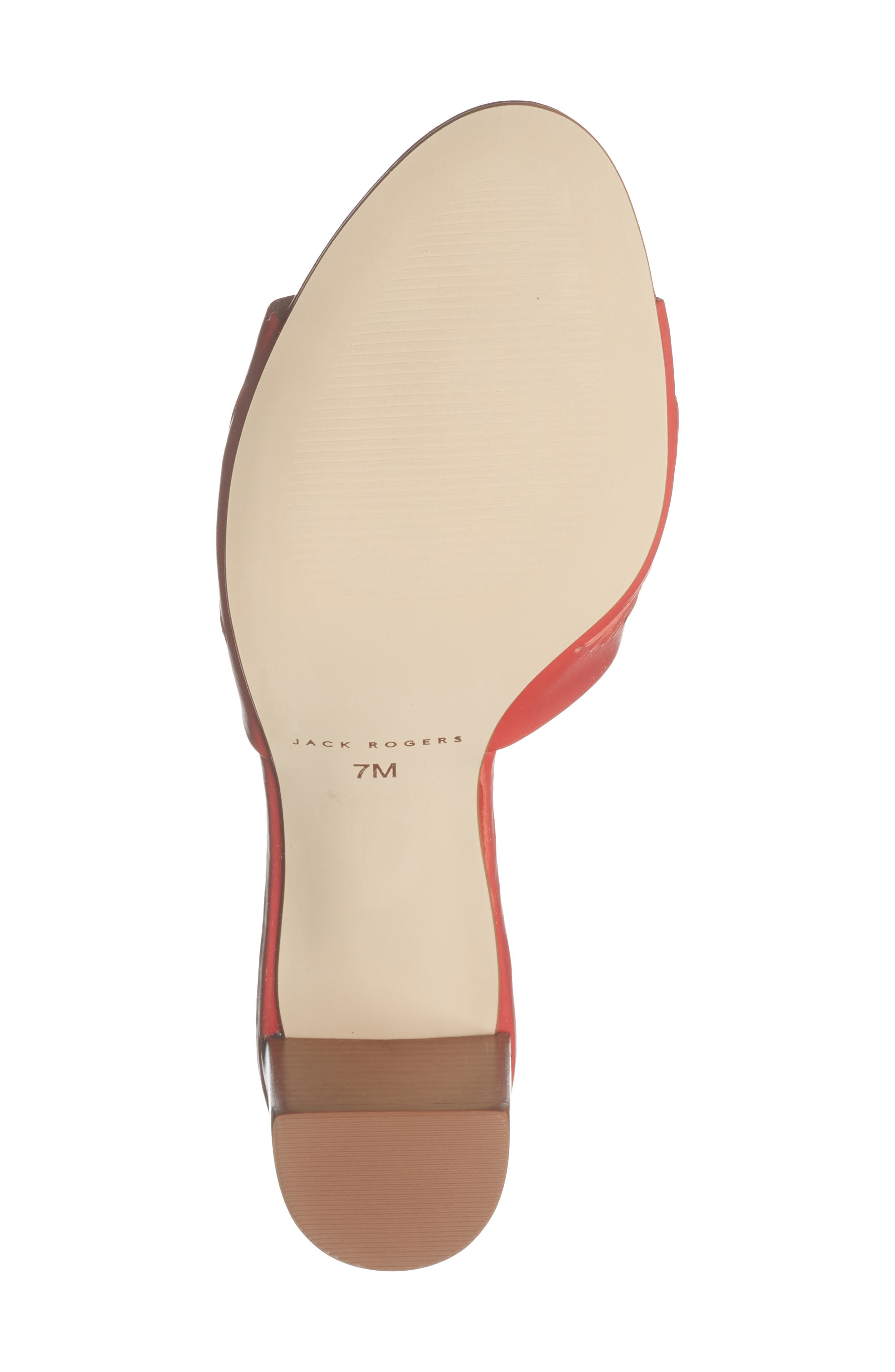 Susie Raffia Stitched Slide Sandal, Alternate, color, FIRE RED/ FIRE RED
