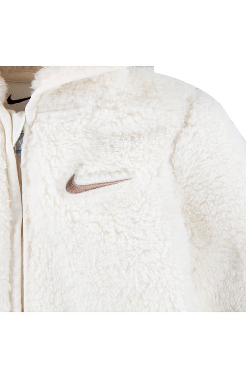 Nike High Pile Fleece Convertible Footie In White