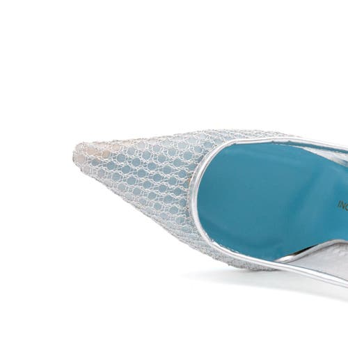Valentina Rangoni Rea Mesh Slingback In Silver Nadira