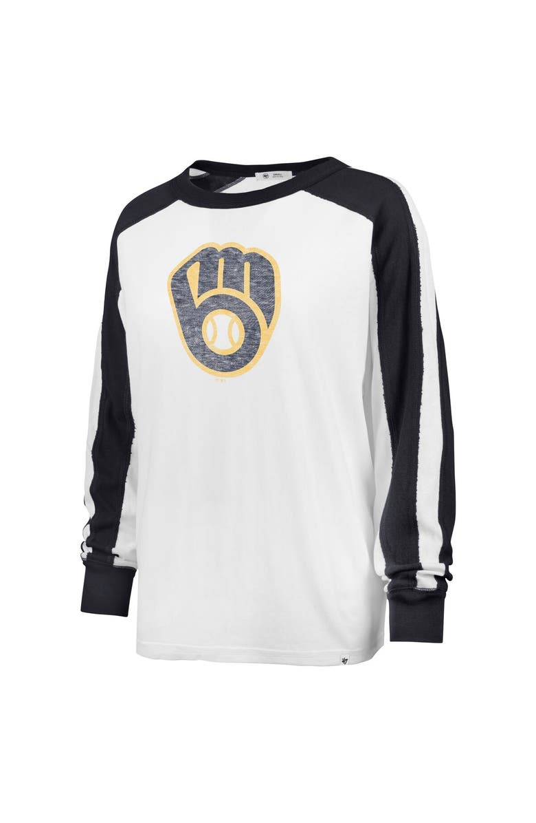 '47 Women's '47 White Milwaukee Brewers Premier Caribou Long Sleeve T-Shirt, Alternate, color,