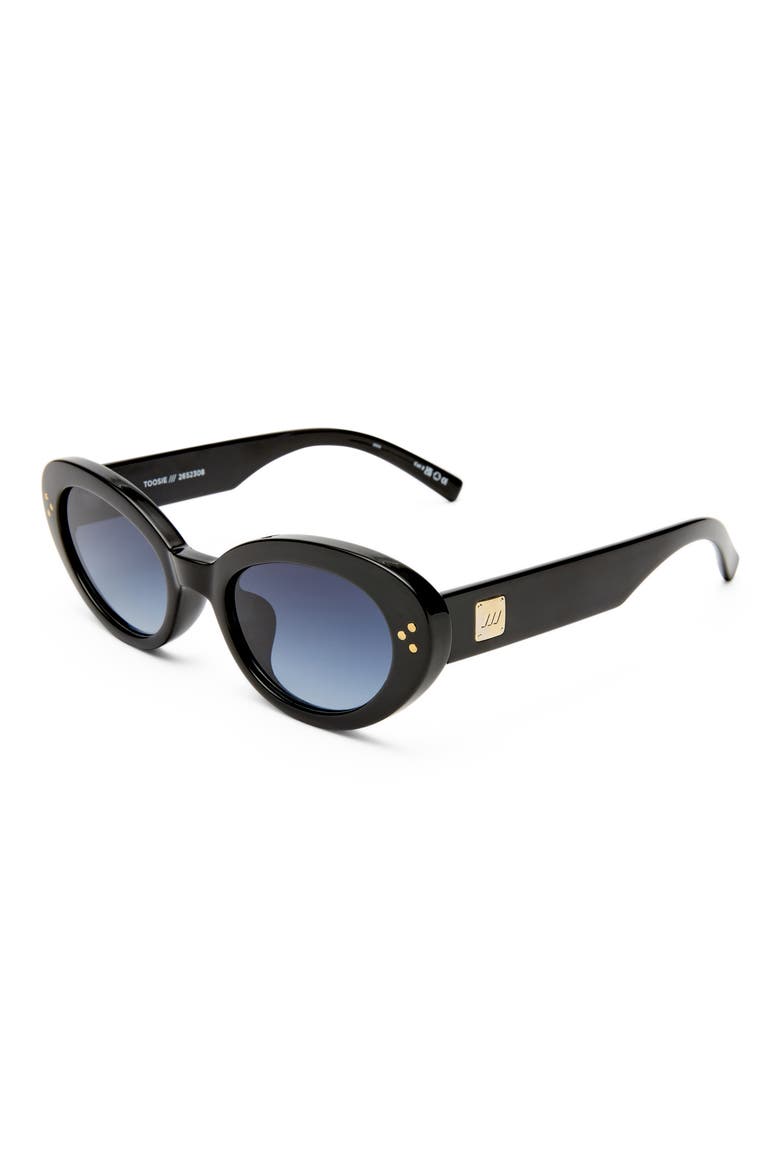 Tootsie 53mm Cat Eye Sunglasses, Alternate, color, BLACK / SMOKE GRAD