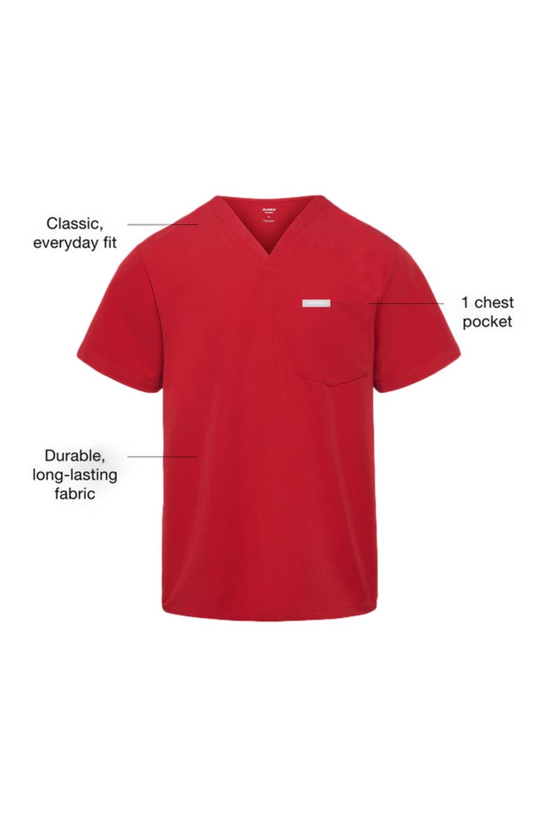 UltraLAST Essential Performance Men's 5-Pocket Scrub Set, Alternate, color, Red