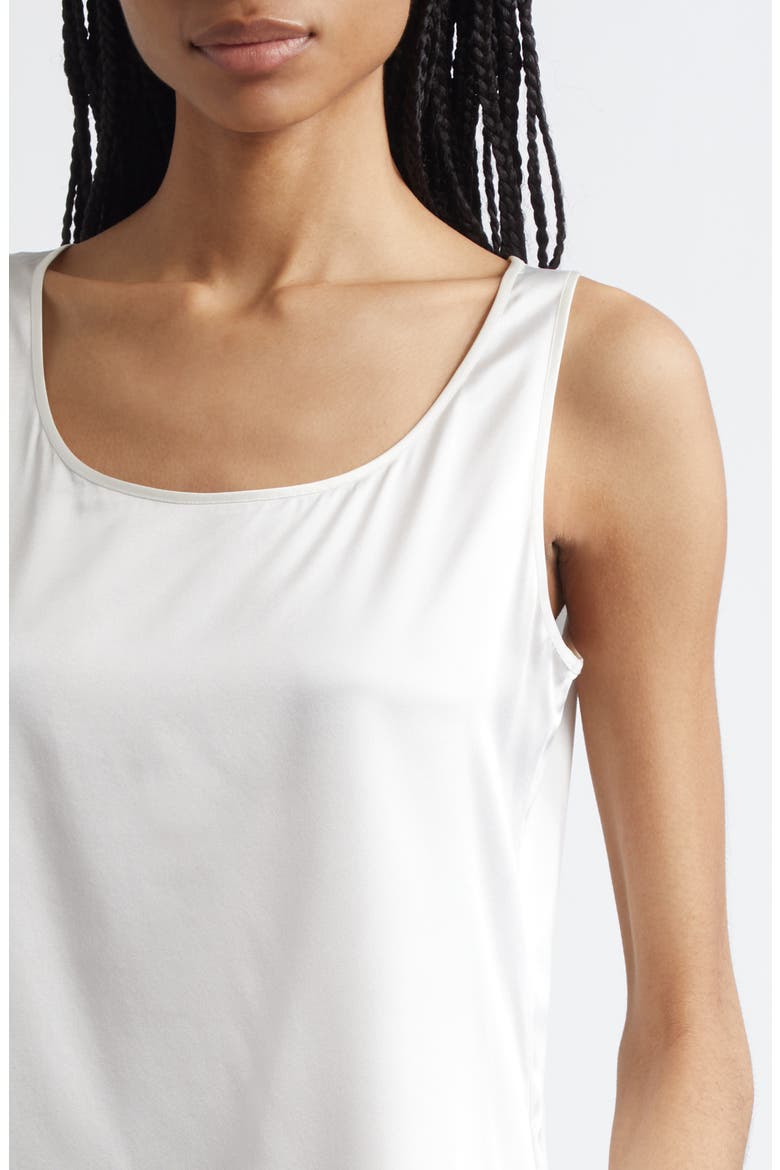 Pan Sleeveless Stretch Silk Top, Alternate, color, WHITE