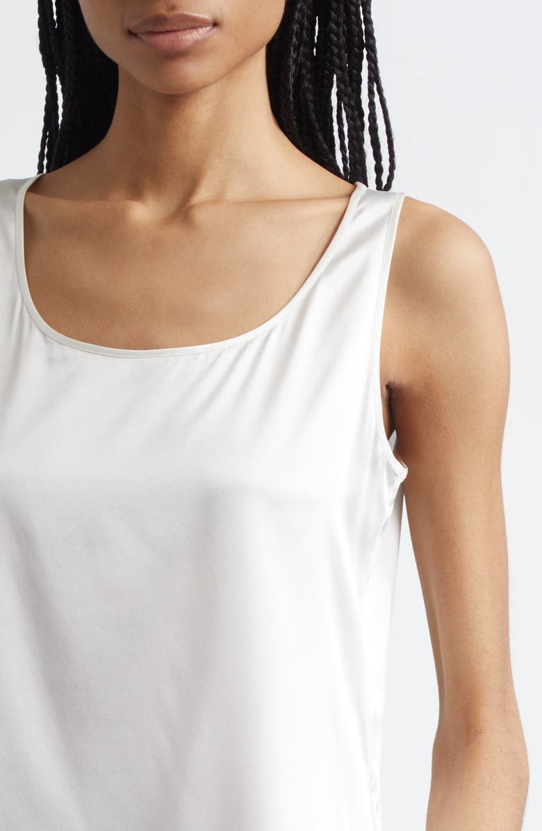 MM by Max Mara Pan Sleeveless Stretch Silk Top, Alternate, color, White