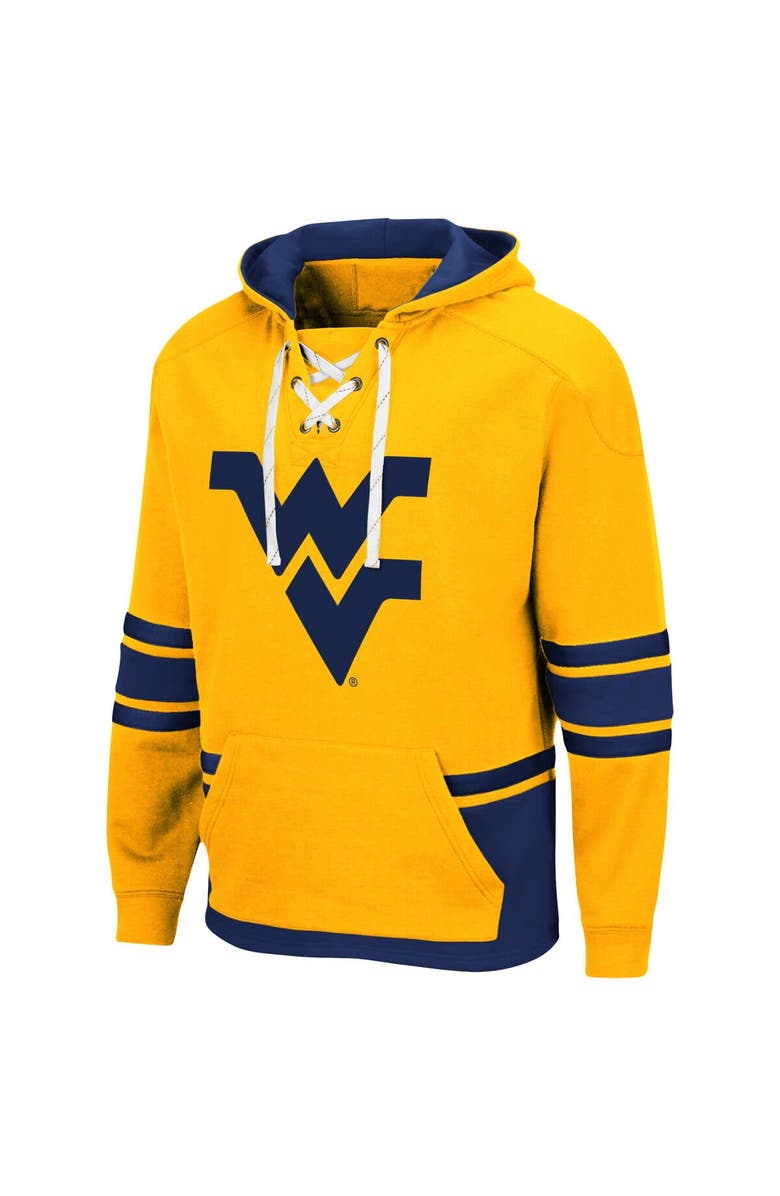 COLOSSEUM Men's Colosseum Gold West Virginia Mountaineers Lace Up 3.0 Pullover Hoodie, Alternate, color, Gold