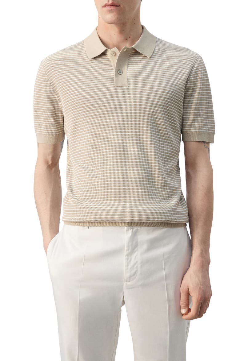 Stripe Polo, Main, color, BEIGE