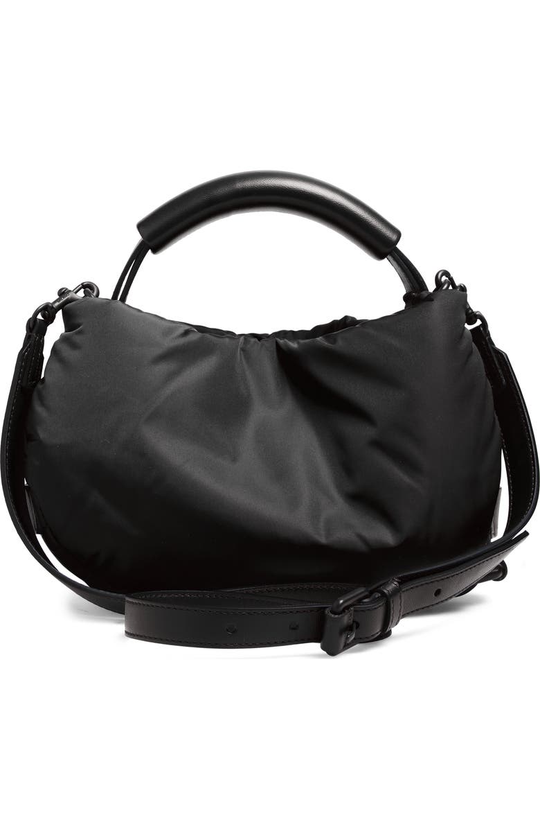 Moschino Handle Me Nylon Top Handle Bag, Alternate, color, Black 00B On2