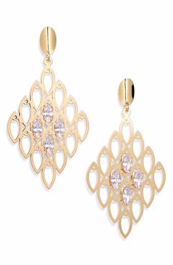 Tasha Open Work Kite Drop Earrings