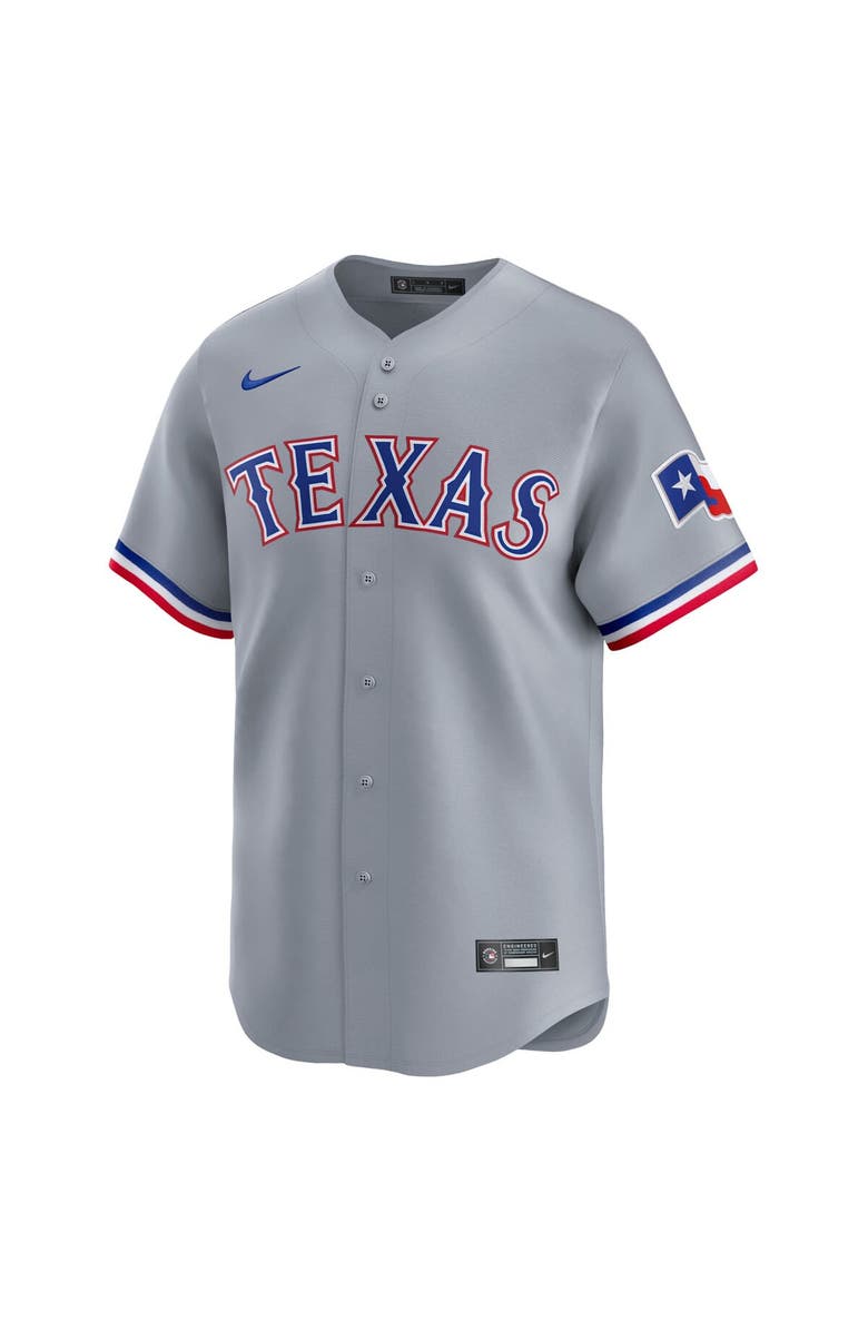 Nike Men's Nike Jacob deGrom Gray Texas Rangers Away Limited Player Jersey, Alternate, color,