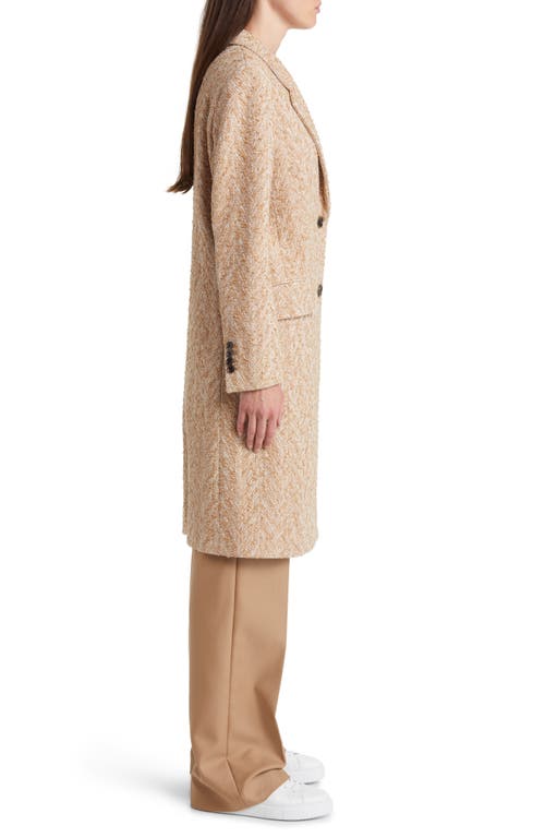 Hugo Boss Boss Catara Longline Tweed Jacket In Brown