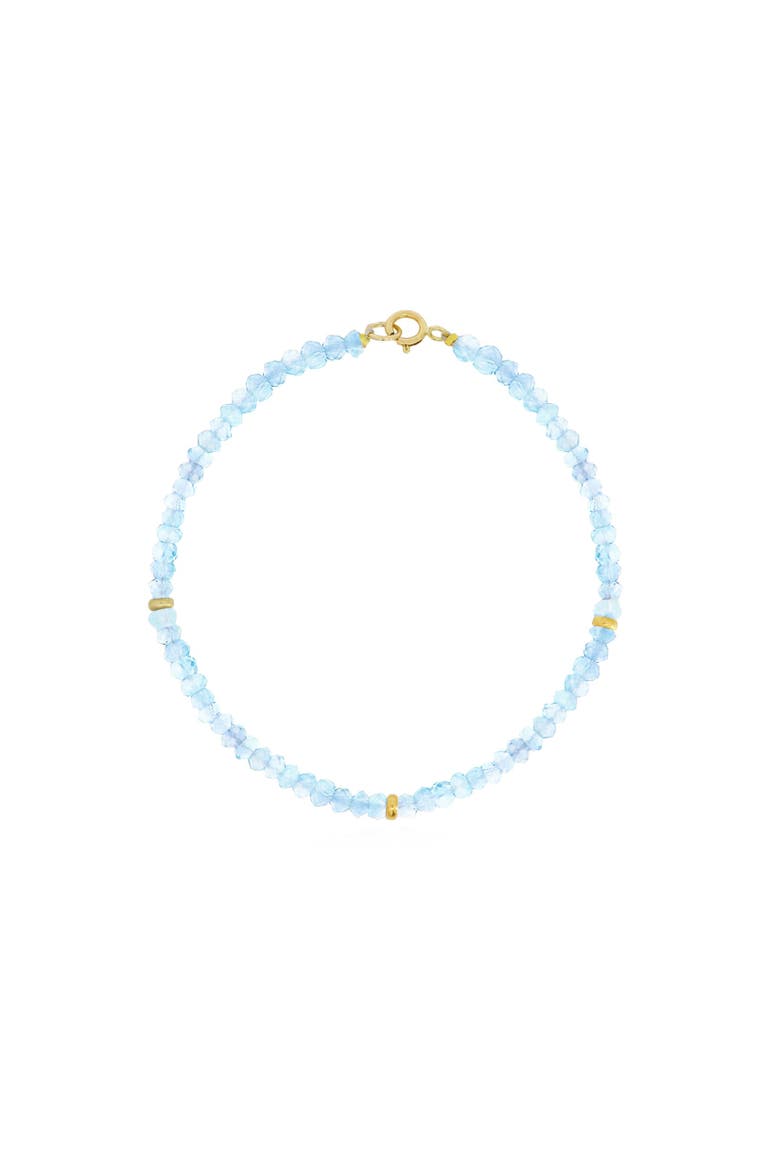 Blue Topaz Bead Bracelet, Main, color, Blue Topaz